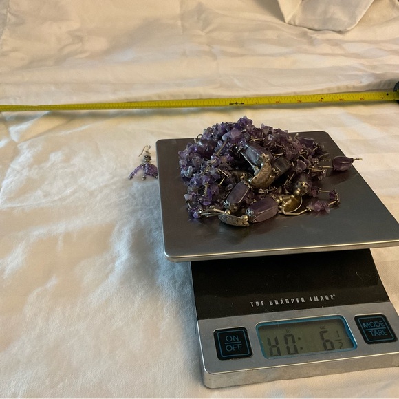 Statement piece. Substantial amethyst and silver necklace main image 4